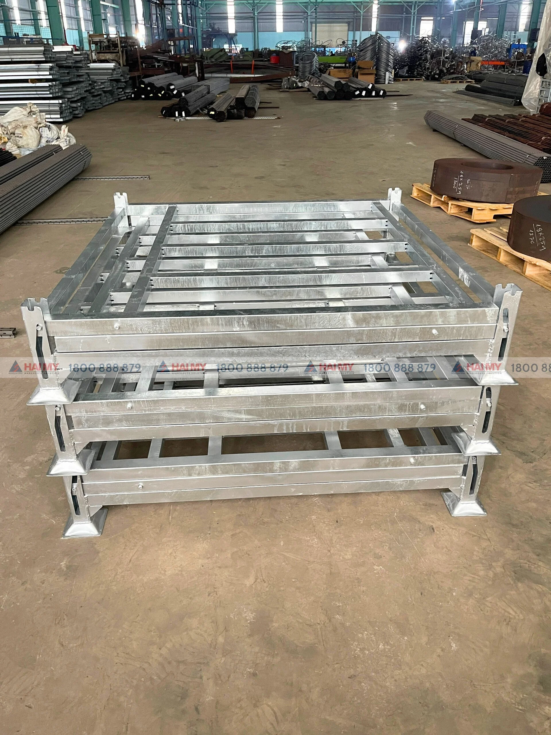 Pallet gấp mạ kẽm nhúng nóng Hai My